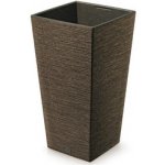 Prosperplast Květináč FURU SQUARE ECO WOOD 26,5cm kávový – Zboží Dáma