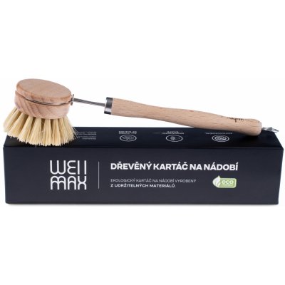 WellMax Dřevěný kartáč na nádobí – Zboží Dáma