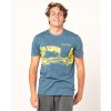 Pánské Tričko Rip Curl BUSY SESSION TEE Washed Navy