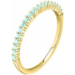 La Petite Story pozlacený prsten se světle modrými zirkony Silver LPS03AWV200 – Zboží Mobilmania