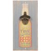 Vývrtka a otvírák lahve Dřevěná cedule na zeď s otvírákem na láhve Timr Beer – 15x3x30 cm