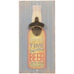 Dřevěná cedule na zeď s otvírákem na láhve Timr Beer – 15x3x30 cm – Zboží Mobilmania