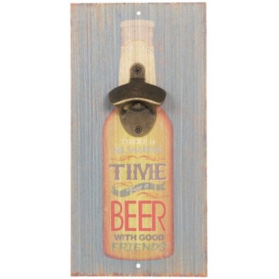 Dřevěná cedule na zeď s otvírákem na láhve Timr Beer – 15x3x30 cm – Zboží Mobilmania