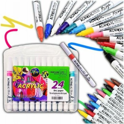 TopKing akrylové fixy s ultra tenkou špičkou 0,7 mm 24 ks – Zboží Dáma