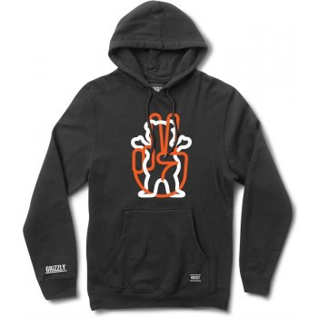 GRIZZLY mikina Peace Out Pullover Hoodie Blk