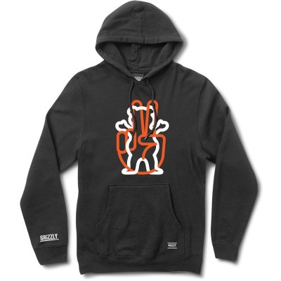 GRIZZLY mikina Peace Out Pullover Hoodie Blk