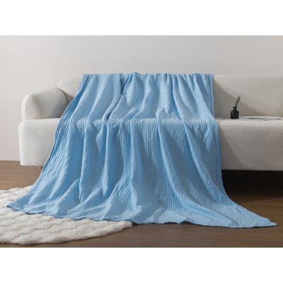 Xpose Mušelín deka SENA Premium světle modrá 140x200 – Sleviste.cz