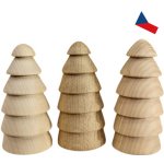 JH WoodArt Dřevěný stromeček s vrstevnatým designem buk 1 ks – Sleviste.cz