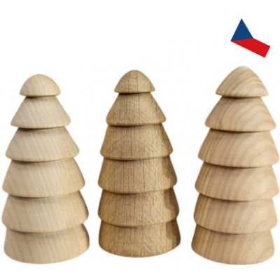 JH WoodArt Dřevěný stromeček s vrstevnatým designem buk 1 ks – Sleviste.cz