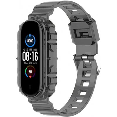 Techsuit Watchband (W017) - Xiaomi Mi Band 5 / 5 NFC / 6 / 6 NFC / Amazfit Band 5 - Black KF238734 – Zbozi.Blesk.cz