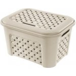 TONTARELLI Koš na prádlo Tontarelli Košík na prádlo s víkem ARIANNA SMALL, krémová – Zboží Dáma