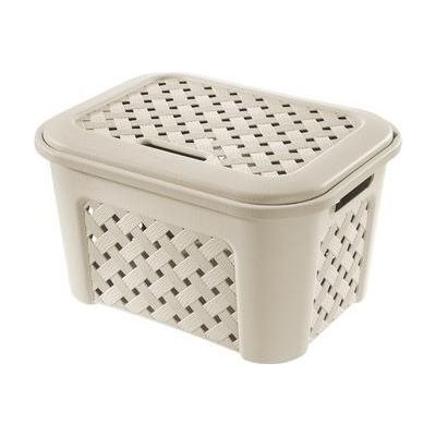 TONTARELLI Koš na prádlo Tontarelli Košík na prádlo s víkem ARIANNA SMALL, krémová – Zboží Dáma