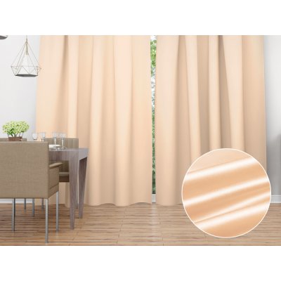 Biante Saténový závěs LUX-L046 Béžový 140x250 cm – Sleviste.cz
