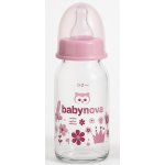 Baby Nova kojenecká skleněná láhev se standardním hrdlem růžová 120 ml – Hledejceny.cz