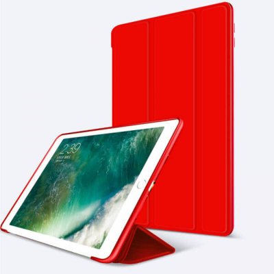 SES 2v1 Smart flip cover + zadní silikonový ochranný obal pro Apple iPad Air 5 10.9" 2022,M1 červený 10508
