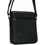 Pánská kožená crossbody taška černá Bellugio Hayes černá – Zboží Mobilmania