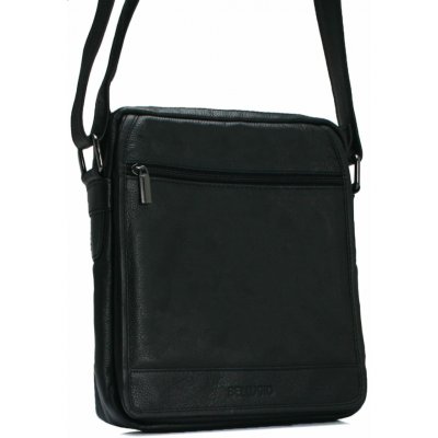 Pánská kožená crossbody taška černá Bellugio Hayes černá – Zboží Mobilmania