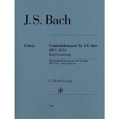 Johann Sebastian Bach Harpsichord Concerto no. 2 in E major BWV 1053 noty na čtyřruční klavír – Hledejceny.cz