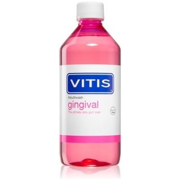 Vitis Gingival ústní voda proti zubnímu plaku a pro zdravé dásně Permethol Pro-Vitamin B5 CPC Zinc 500 ml