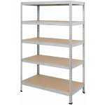 Výprodej-regálů.cz Regál 1830x900x500 mm zinkovaný 5-policový, nosnost 875 kg, RIVET – Zboží Mobilmania