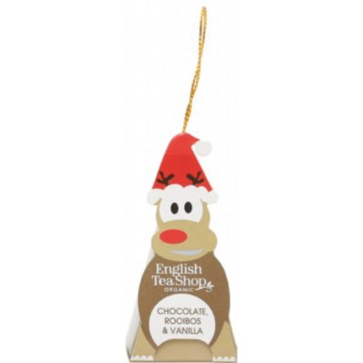 English Tea Shop Bio Čokoládový rooibos a vanilka vánoční figurka Rudolf 1 kus 2 g