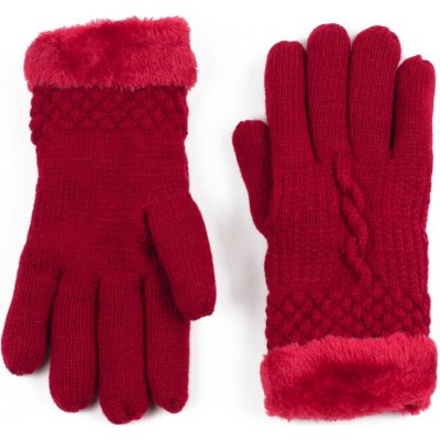 Art of Polo rukavice s copánky červené – Zboží Mobilmania