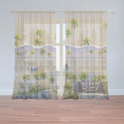 Sablio Záclony Pobřeží: 2ks 150x250cm – Hledejceny.cz