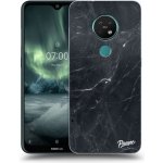 Pouzdro Picasee silikonové Nokia 7.2 - Black marble čiré – Zboží Živě