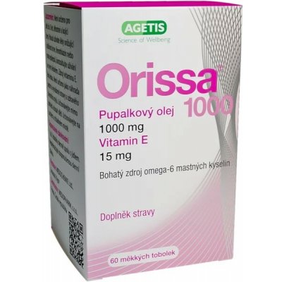 Orissa Pupalkový olej 1000 mg s vit.E 15mg 60 kapslí – Hledejceny.cz