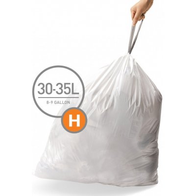 Simplehuman Sáčky do odpadkového koše 30-35 L, Simplehuman typ H, zatahovací, 20 ks v balení, CW0168 – Zboží Mobilmania
