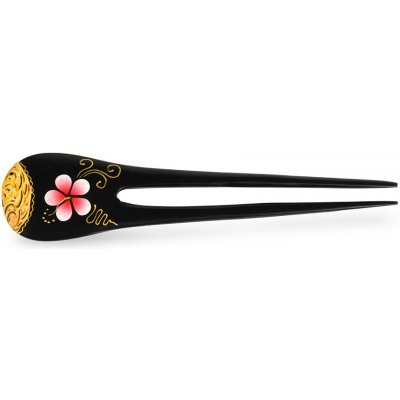 Jehlice do vlasů double gold Květ 03 - červený – Sleviste.cz