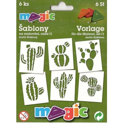 Magic papírové šablony na malování KAKTUSY – Zboží Dáma