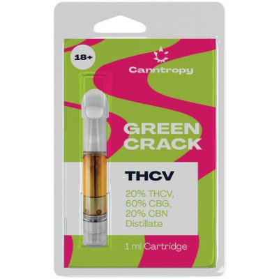 Canntropy THCV Cartridge Green Crack 20 % THCV 60 % CBG 20 % CBN 1 ml – Zboží Dáma