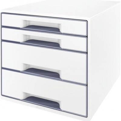 Leitz Wow box 4 zásuvky šedý – Zboží Mobilmania