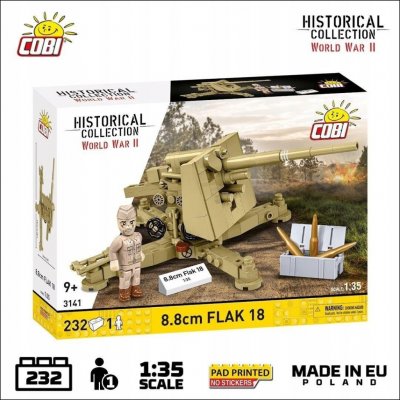 COBI 3141 World War II Německé protiletadlové dělo 8.8 cm Flak 18 1:35 – Sleviste.cz