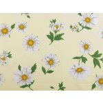 Prima-obchod Bavlněná látka / plátno kopretiny, barva krémová světlá – Hledejceny.cz