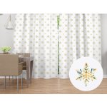 Biante Dekorační závěs TF-120 Zlato-modro-zelené vánoční vločky na bílém 140x140 cm – Zboží Dáma