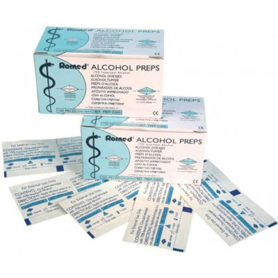 Alcohol Preps dezinfekční tampony čtverečky 100 ks – Zboží Dáma