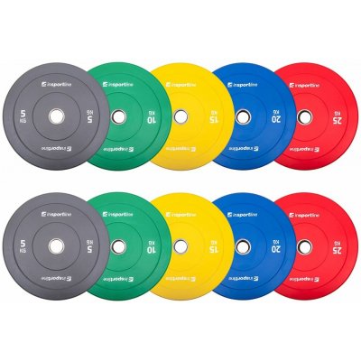 inSPORTline Bumper Plate Sada gumových kotoučů 2x 5-25 kg,50mm – Hledejceny.cz
