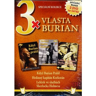3x Vlasta Burian VIII. papírový obal DVD – Hledejceny.cz