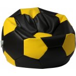 ANTARES Euroball medium Sedací pytel 65x65x45cm koženka černá/žlutá – Hledejceny.cz