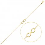 MINET Elegantní zlatý náramek nekonečno Au 585/1000 – Zbozi.Blesk.cz