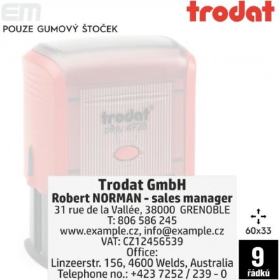 Trodat 4928 [ 60 x 33 mm pouze gumový štoček – Zboží Živě