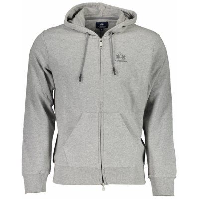 LA MARTINA MAN FLEECE FULL ZIP HOODED COT šedá