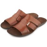 Vlnka Pánské kožené nazouváky Vojta hnědá – Sleviste.cz