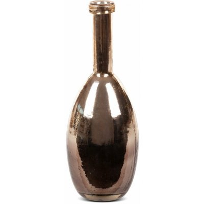 EUROFIRANY DEKORAČNÍ SKLENĚNÁ VÁZA DALIA (02) (FI) 11X31 CM BRONZOVÁ – Hledejceny.cz
