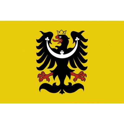 Vlajka Slezska vlajka - 80 x 120 cm - tunel, karabina – Hledejceny.cz