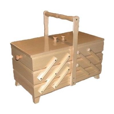 Kazeta na šití rozkládací hladká velká přírodní – Zboží Dáma