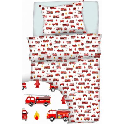 TiaHome povlečení dětské Hasiči 130 x 90 65 x 45 cm – Sleviste.cz