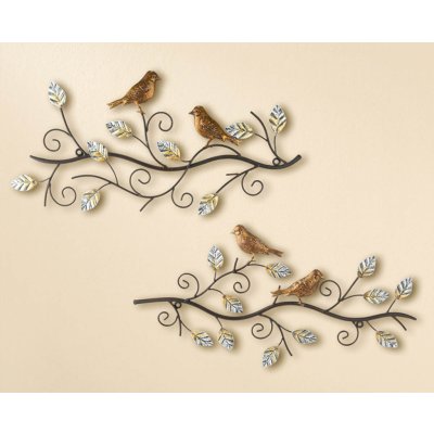 Gilde Kovová dekorace Ptáci 1 ks